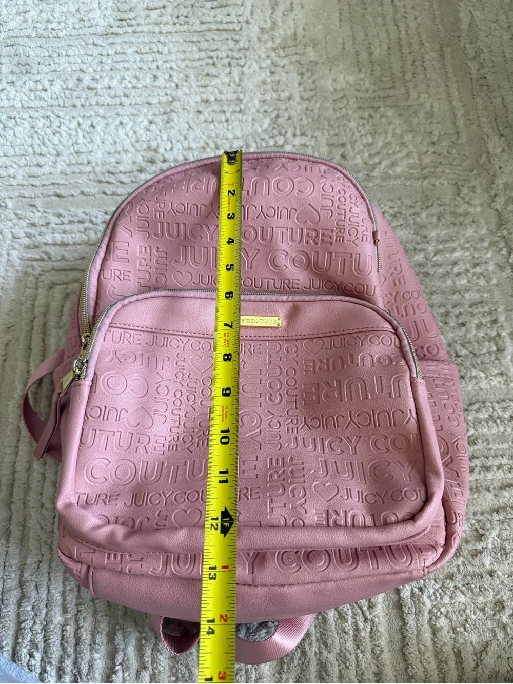 Juicy Couture Pink Embossed Logo Backpack